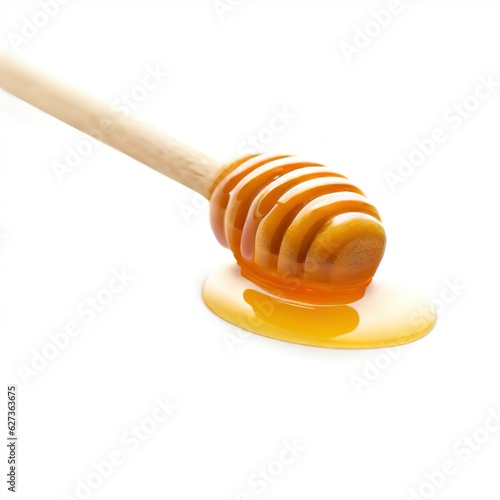 honey stirrer isolated on white background