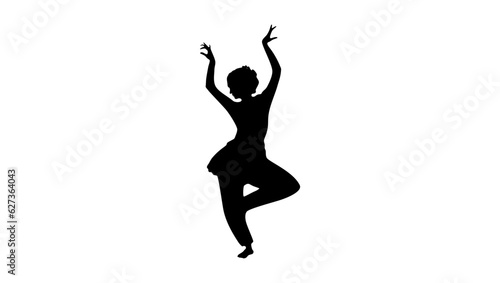 Dancer woman from india silhouette