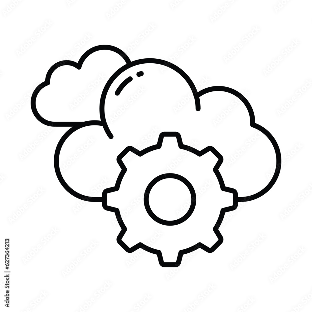 Trendy vector design of cloud network management in editable style Trendy vector design of cloud network management in editable style