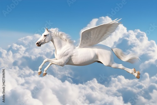 a winged white horse