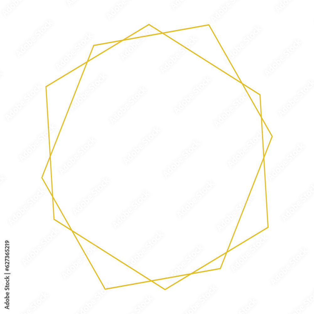 Gold Geometric Frame Gold Geometric Frame