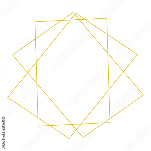 Gold Geometric Frame