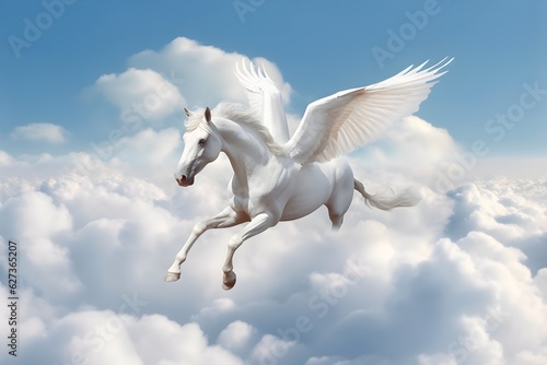 a winged white horse