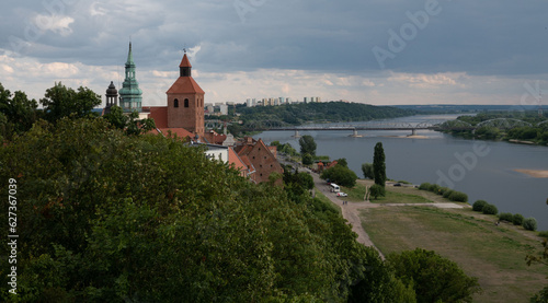 Grudziądz kościół,panorama most,wisła