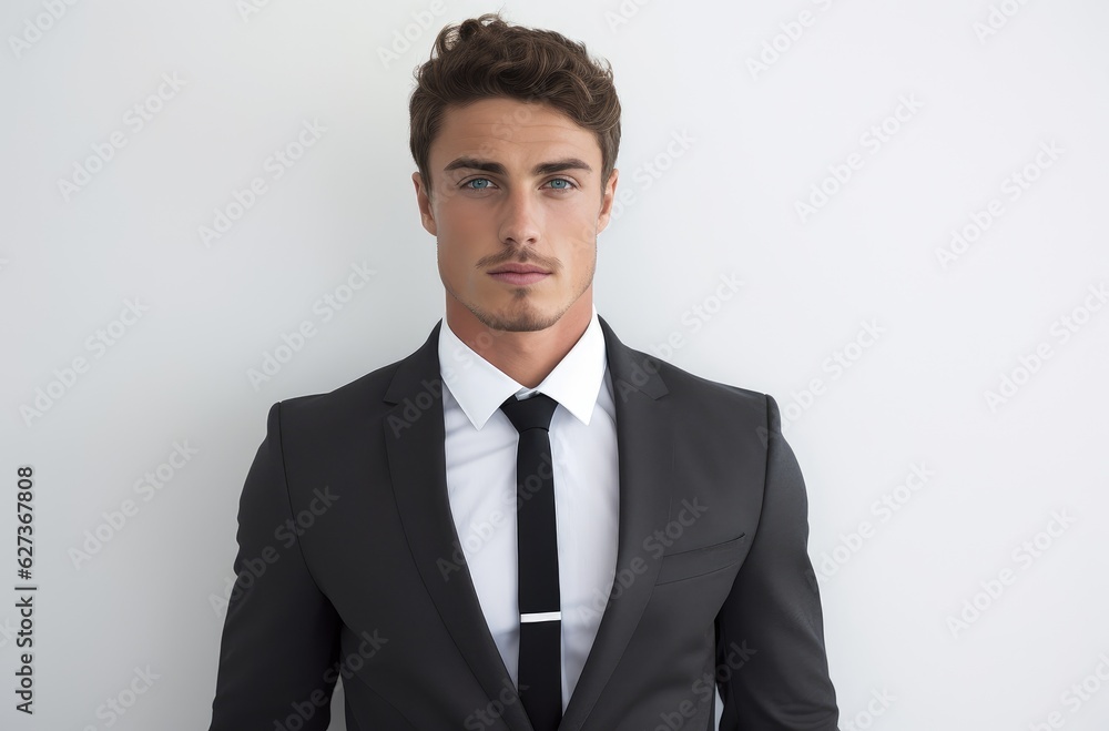 man in suit in white room , generative artificial intelligence man in suit in white room , generative artificial intelligence