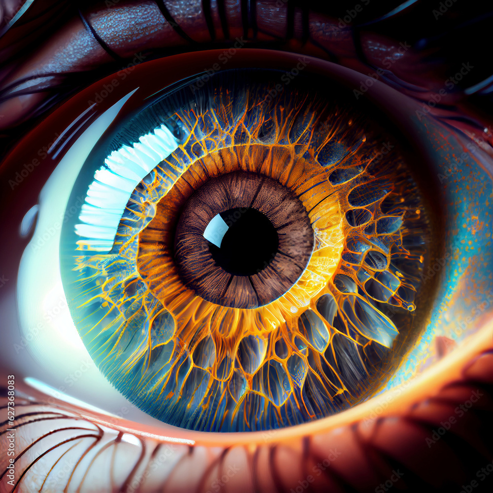 Human eye closeup