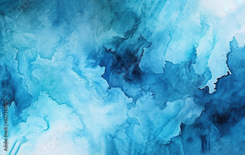 Abstract blue watercolor gradient painting, created with generative AI