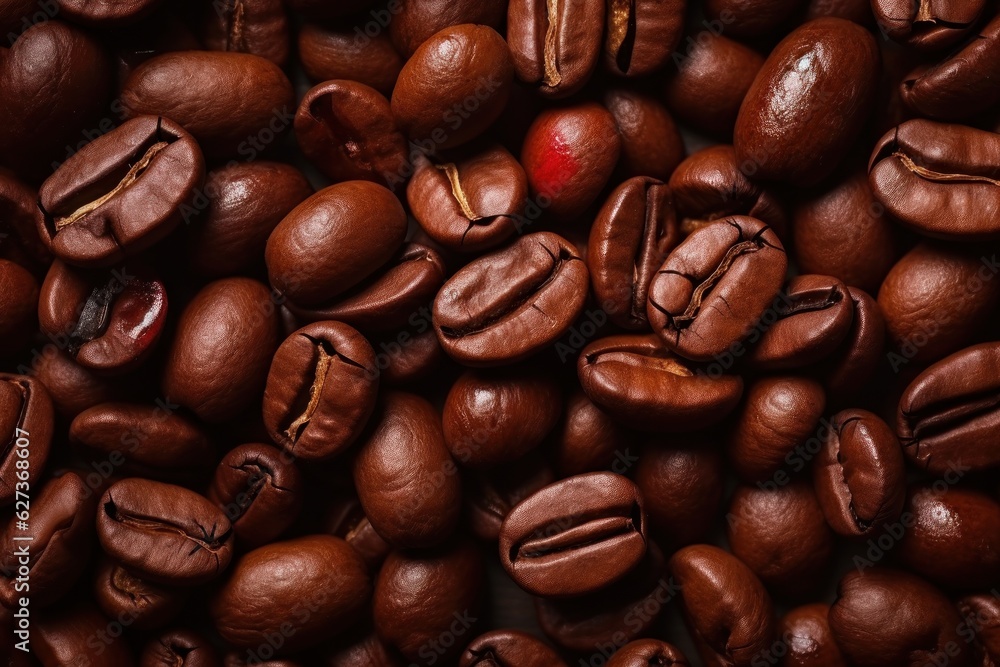 Obraz premium Coffee beans closeup background