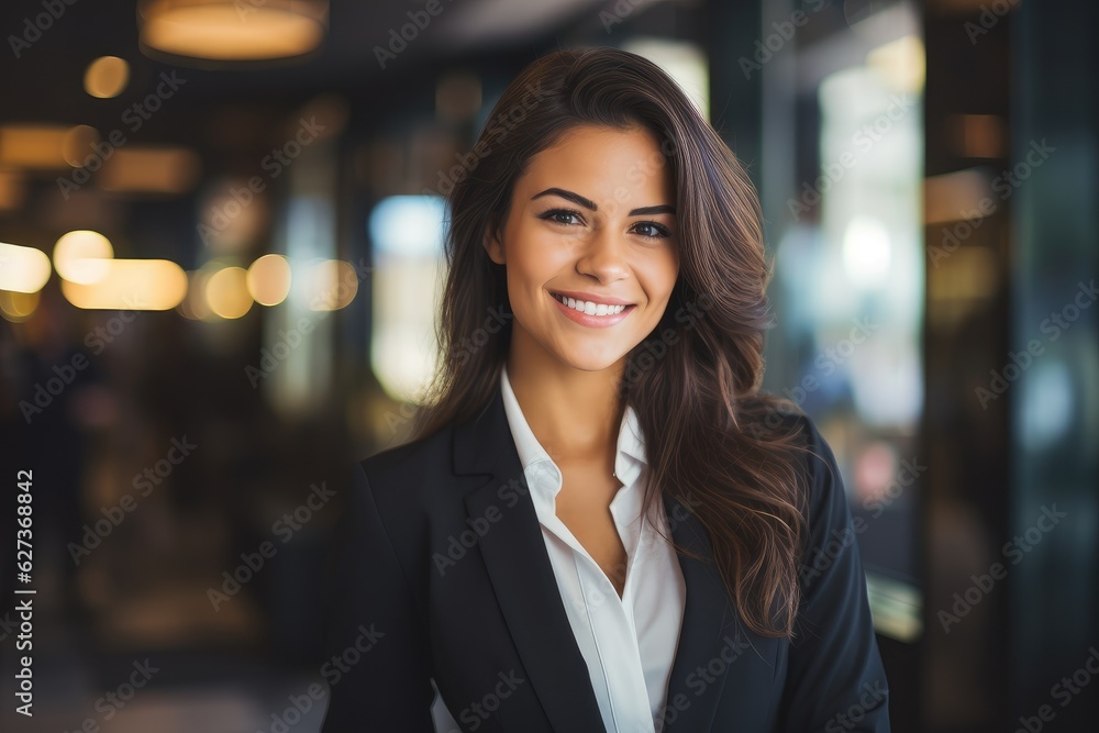 smiling businesswoman, generative artificial intelligence smiling businesswoman, generative artificial intelligence