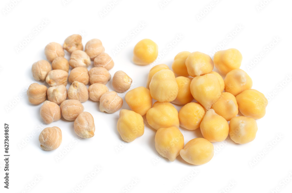 Chickpea or chick pea or Bengal gram, chhana, chana, garbanzo or garbanzo bean, or Egyptian pea. Isolated Chickpea or chick pea or Bengal gram, chhana, chana, garbanzo or garbanzo bean, or Egyptian pea. Isolated