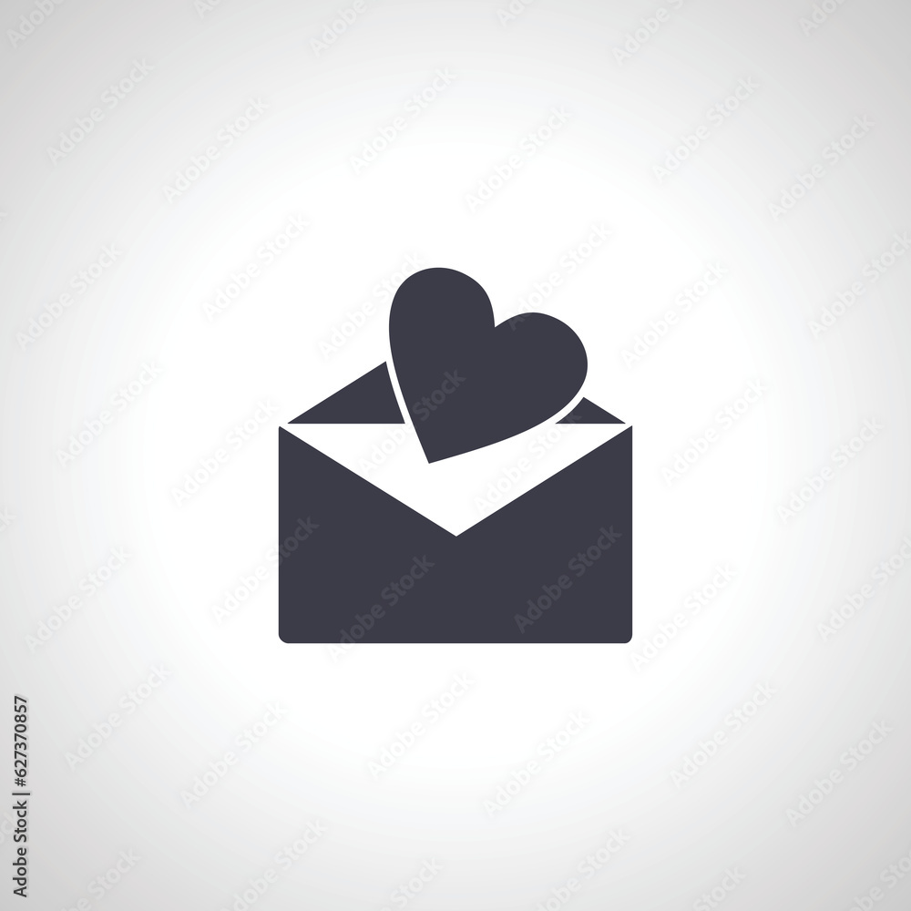 envelope with heart icon. Love message icon. love letter mail icon. envelope with heart icon. Love message icon. love letter mail icon.