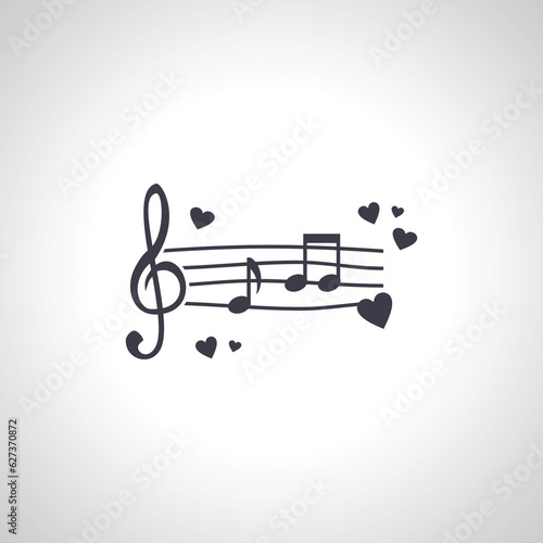 musical notes icon. musical note icon.