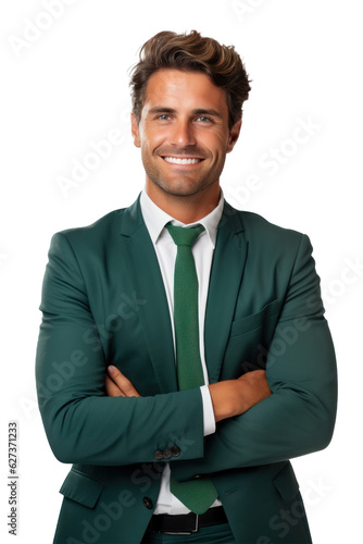 Businessman isolated. Illustration AI Generative.