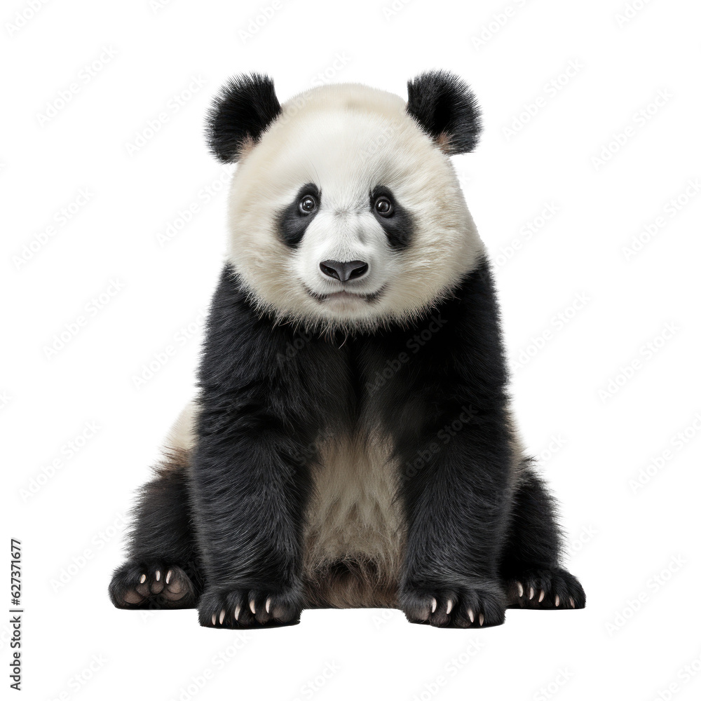 Obraz premium Cute panda bear isolated