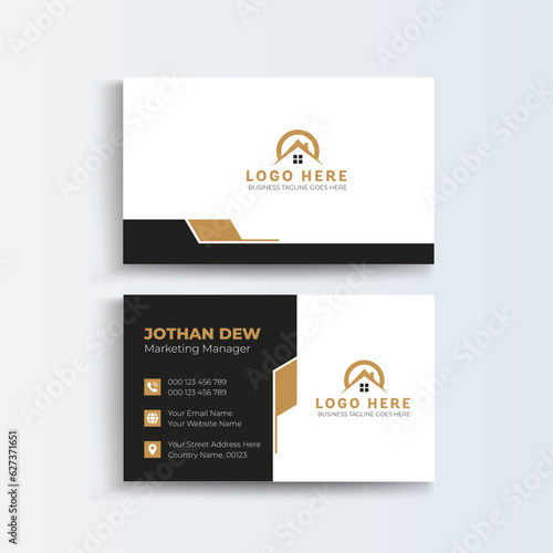 Modern abstract company corporate clean creative elegant Real estate agency realtor home rental Business card template real estate, apartment, condo, house, rental, business.