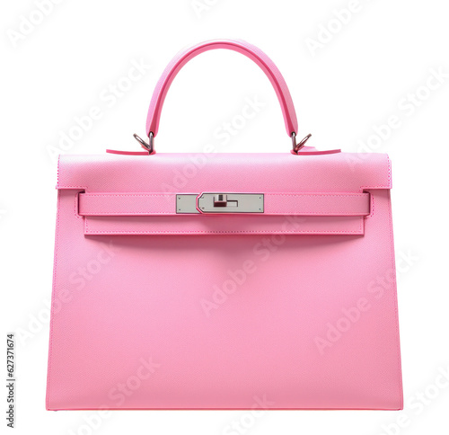 Pink designer bag isolated