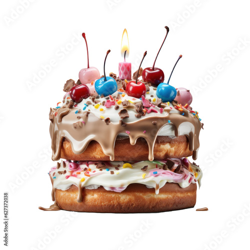 Birthday cake isolated