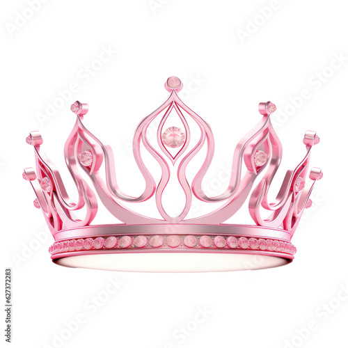 Pink princess crown isolated