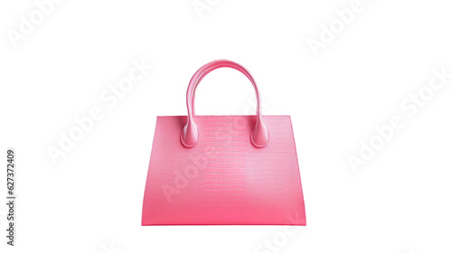 Pink designer bag isolated