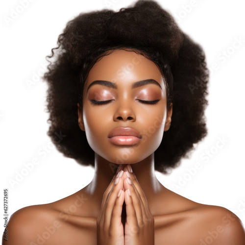 Beauty woman isolated. Skincare concept