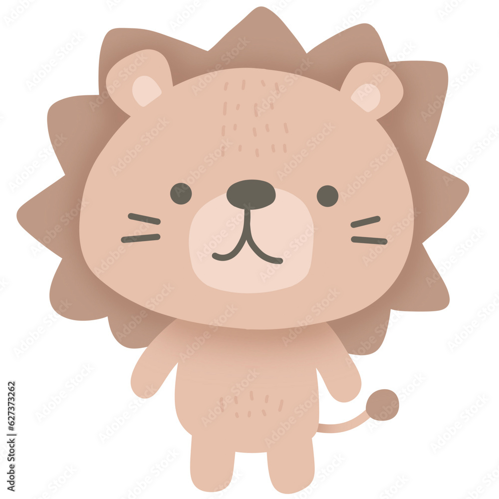 Fototapeta premium cute lion character