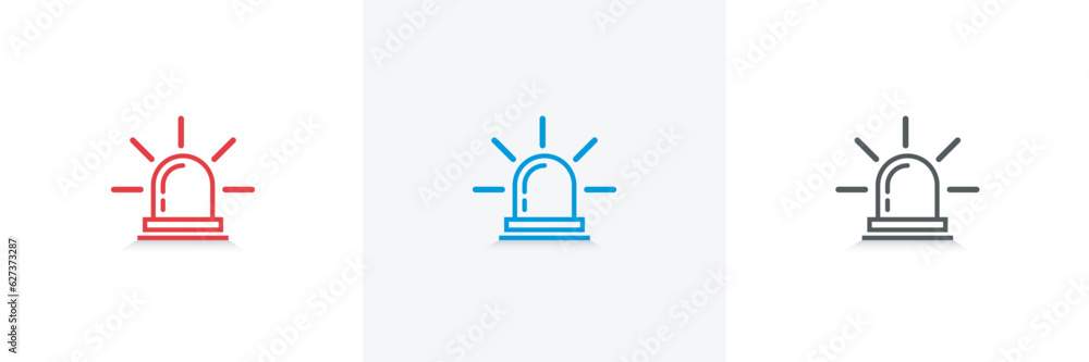 Red and blue flashers Siren icon in flat style.Emergency Flashing Siren.security police attention light signal style isolated on white background.vector illustration Red and blue flashers Siren icon in flat style.Emergency Flashing Siren.security police attention light signal style isolated on white background.vector illustration