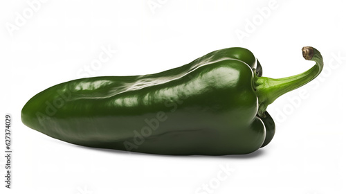 Poblano pepper isolated on transparent or white background, png photo