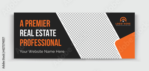 Home sale Real estate business social media cover timeline template.Custom minimal social media design template, Dream house property for sale real estate timeline cover design template