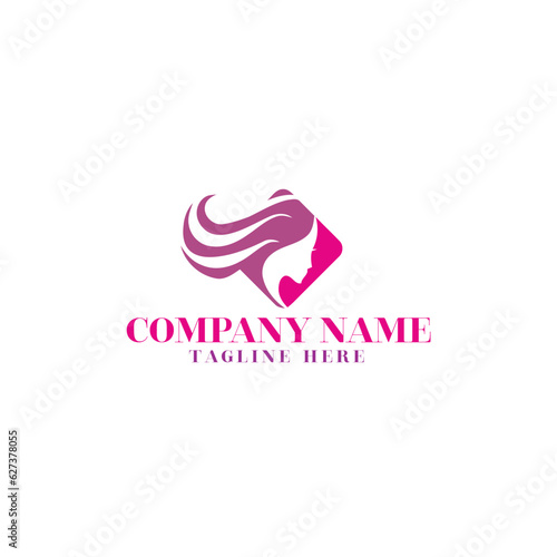 natural beauty salon and hair treatment logo