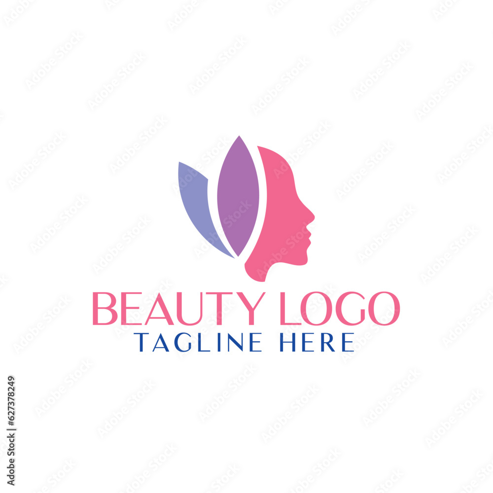 Fototapeta premium Beauty girl logo. Beautiful girl vector illustration 