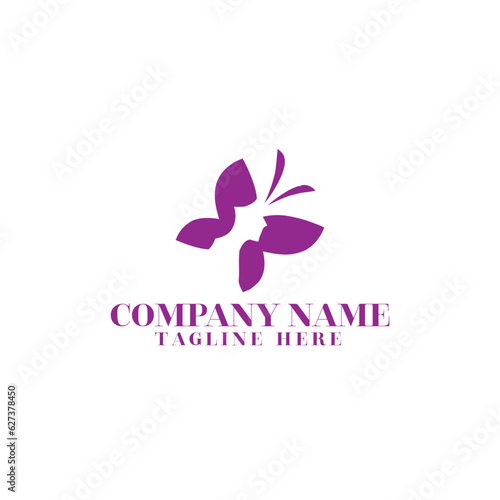 Abstract flower sprout star logo design template 