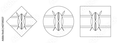 kenya flag outline set. isolated on white background. vector illustration