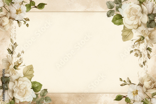 vintage background with white roses © jatuporn_apple