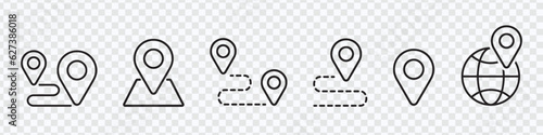 Navigation, maps and location vector icon collection vector eps 10 
