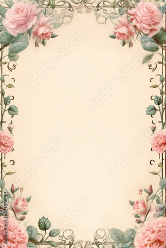 vintage background with roses