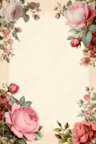 vintage background with roses