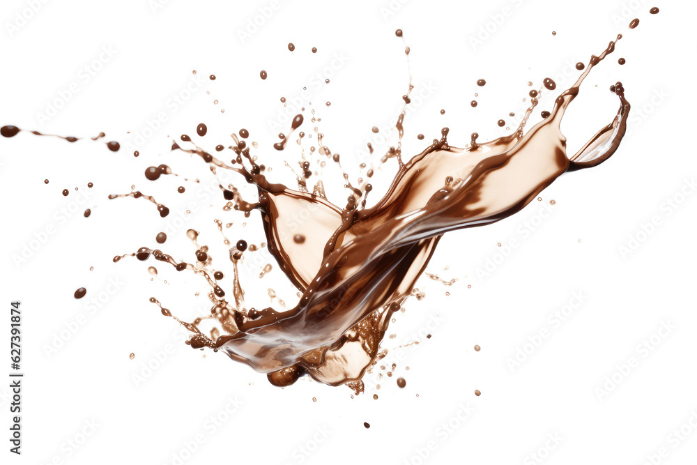 Coffee Splash Mid-Air - Transparent Background Coffee Splash Mid-Air - Transparent Background