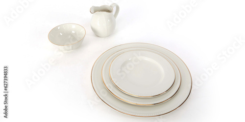 images of dinnerware on a white background