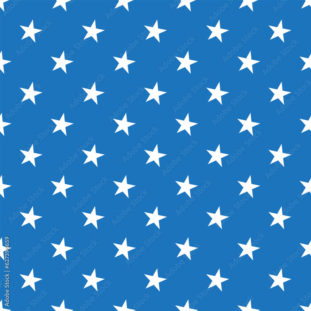 Stars seamless pattern. Stars on a pretty blue background, vector retro seamless pattern for packaging, fabric, paper, background. Stars seamless pattern. Stars on a pretty blue background, vector retro seamless pattern for packaging, fabric, paper, background.