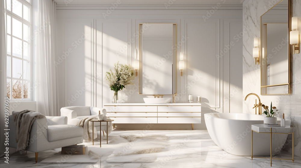 modern living room, white marble modern living room, white marble