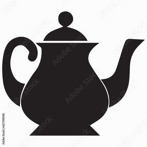 Beautiful Teapot Silhouette Vector design