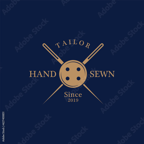 Vector illustration tailor logo template.