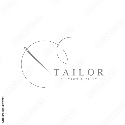 Vector illustration tailor logo template.