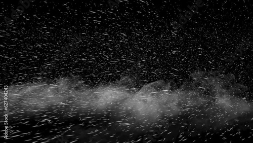 Blowing Snow, seamless loop with Alpha Channel, 30 FPS. photo