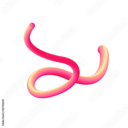 3D Line Wave Pink