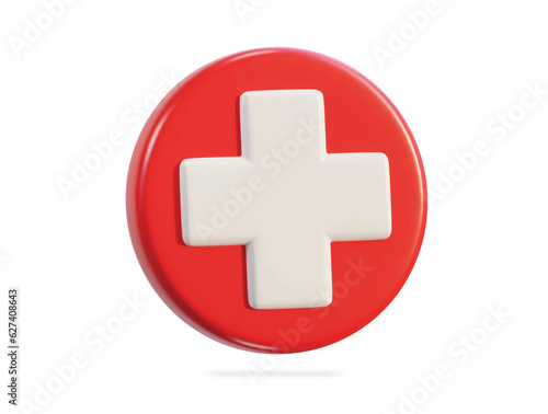 medical 3d in modern pharmacy symbol Health insurance icon concept Pharmacy concept