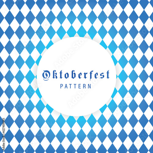 Oktoberfest bavarian pattern. Flag of Bavaria.