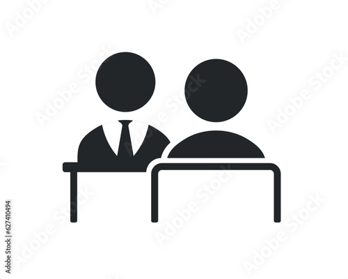 Person consulting icon. Illustration vector