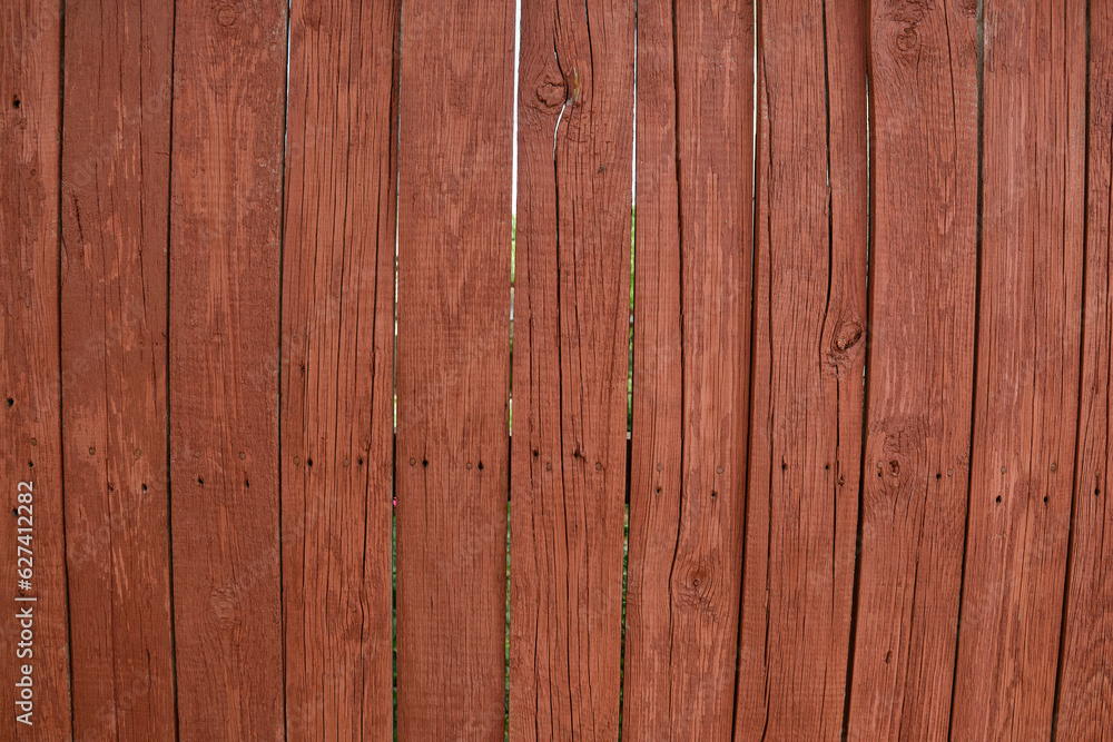 Fototapeta premium shabby wooden background texture surface of wood brown red fence