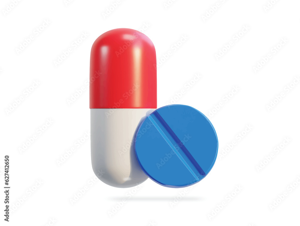medicine pill icon 3d render vector illustration medicine pill icon 3d render vector illustration